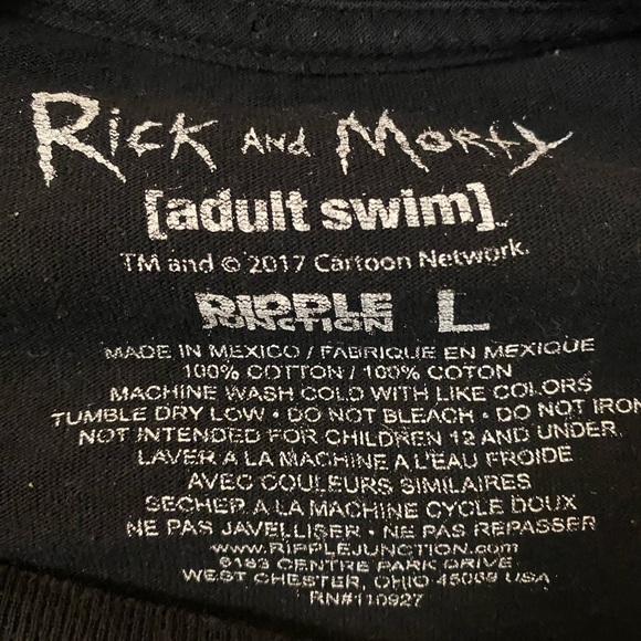 “Rick & Morty”adult swim 2012 100%Cotton Sz Large EUC - Picture 3 of 8